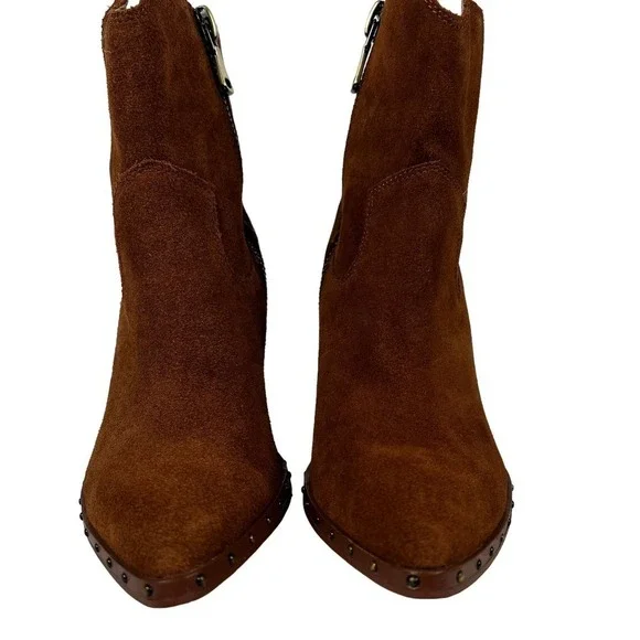 CHINESE LAUNDRY RAMBLE WESTERN LEATHER BOOTIES RUSTY BROWN NWOT WOMEN'S SIZE 7.5 - Picture 4 of 14
